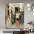 Abstract Urban Street Scene Painting for City - Inspired Cafes GAB1129