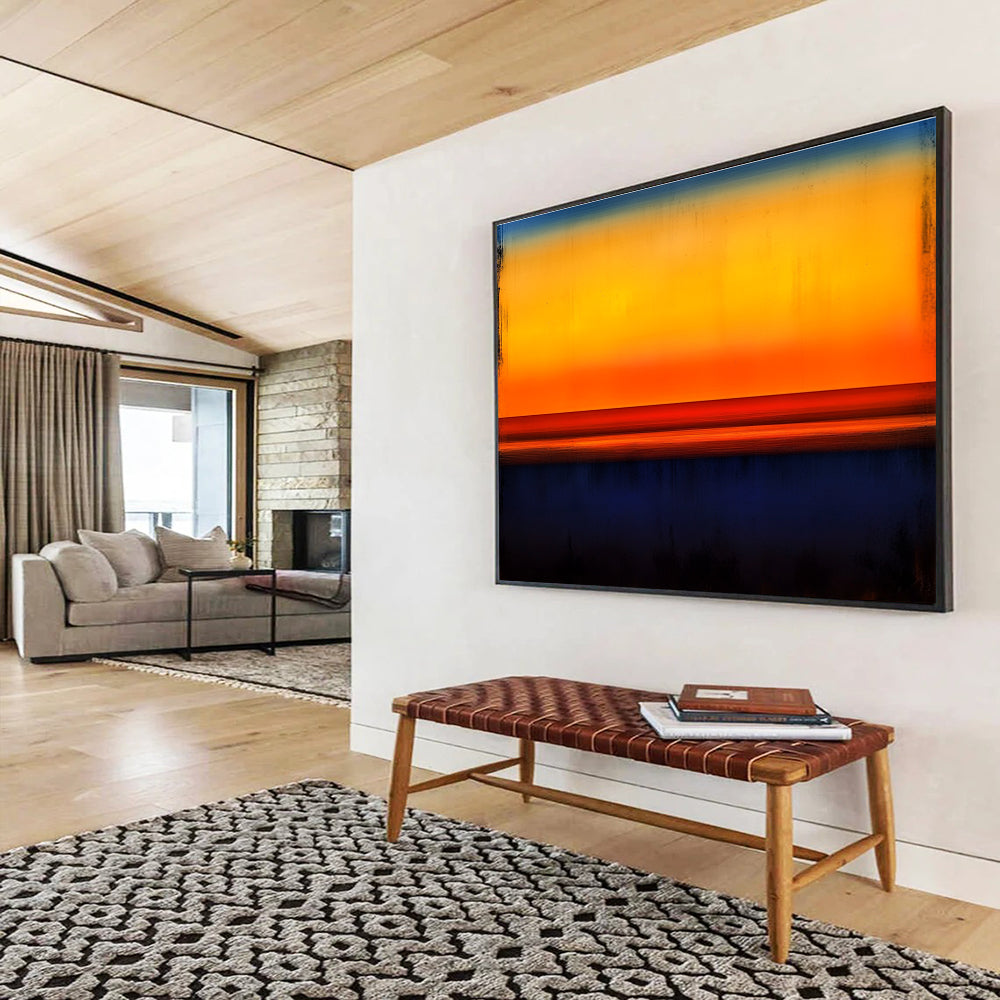 Sunset Stripes Color - Block Abstract Painting ABS214