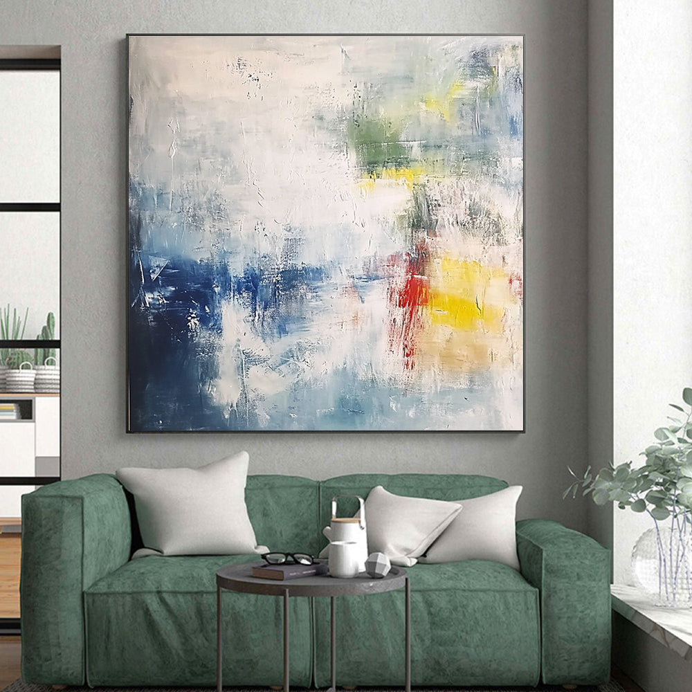 Light - Toned Abstract Painting with Subtle Color Accents WINK810