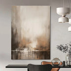 Muted Landscape Abstract Painting for Serene Waiting Rooms HENG455