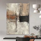 Earth - Toned Abstract Painting for Warm Interiors GAB0739