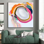Colorful Gem - like Abstract Painting with Playful Elegance WINK587