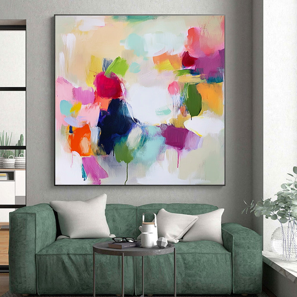 Pastel Colorful Abstract Painting with Whimsical Charm WINK685