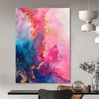 Dreamy Ink - Flow Abstract with Gold Painting for Relaxing Spaces HENG286