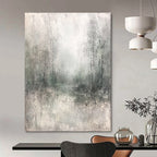 Misty Forest Landscape Abstract Painting of Ethereal Nature GAB0203
