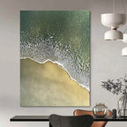 Aerial Beach View Modern Coastal Abstract Painting GAB0311