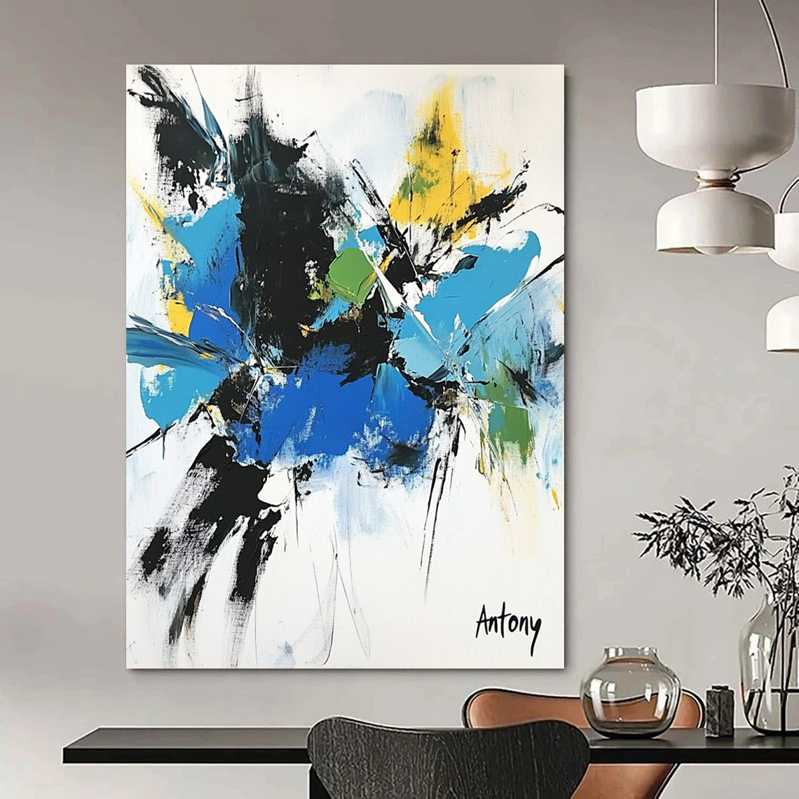 Colorful Abstract Splash - Energetic Expressionist Abstract Art GAB0472