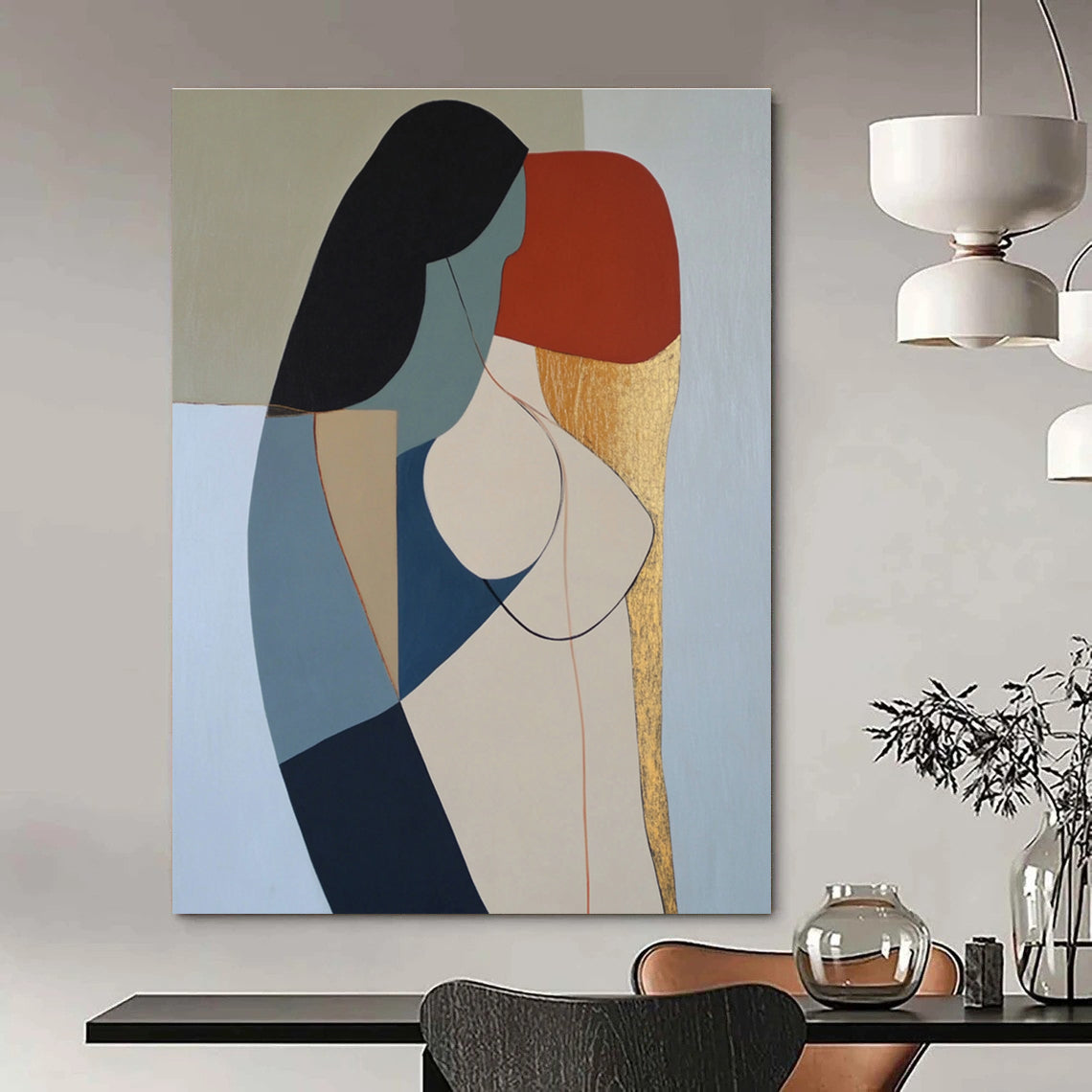 Abstract Female Form Painting of Modern Elegance GAB0200