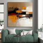Warm Toned Abstract Painting with Cozy Energy WINK578