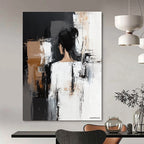 Abstract Female Figure Painting for Contemporary Bedroom Decor GAB1243