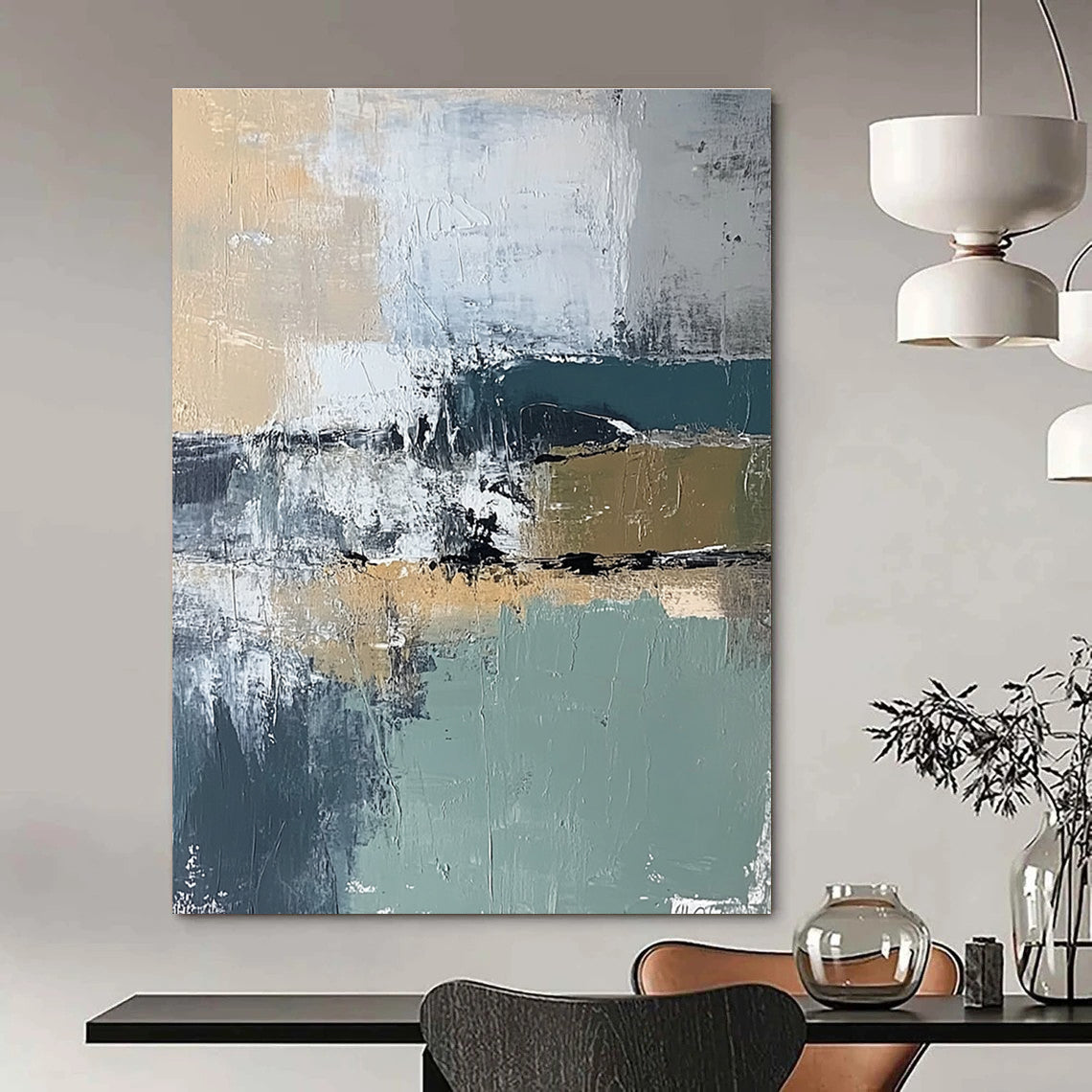 Neutral Tone Abstract Painting for Minimalist - Themed Offices GAB1045