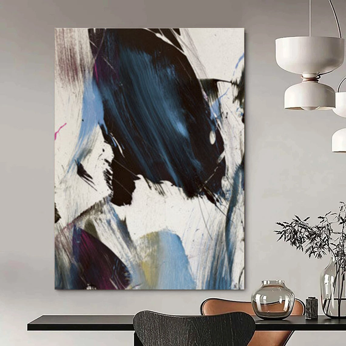 Dynamic Colorful Abstract Painting for Creative Co - Working Spaces HENG186