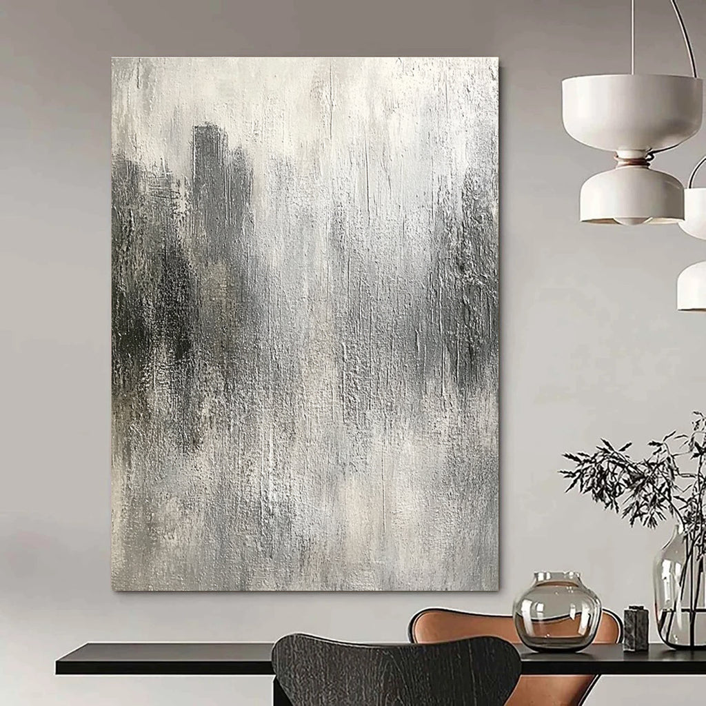Gray Abstract Texture Painting for Industrial - Style Lofts GAB0974