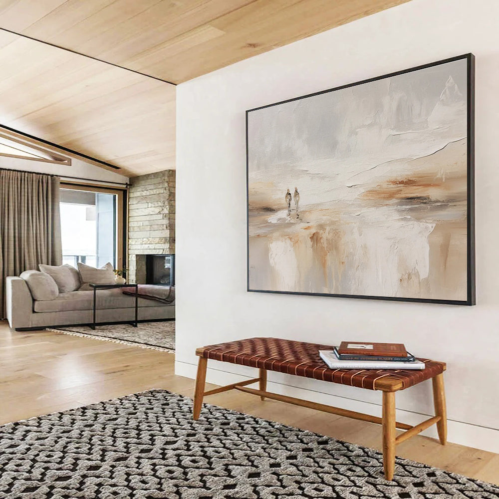 Two Figures in Abstract Landscape Painting for Romantic Spaces YHT079