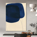Blue Abstract Shapes Artistic Wall Decor Abstract Painting GAB1390