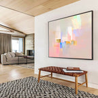 Pastel and Gold Geometric Abstract Painting ABS204