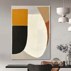 Simple Geometric Abstract Painting for Scandinavian - Styled Homes GAB1098