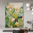 Soft Floral Garden Abstract Painting for Spa Waiting Rooms HENG084