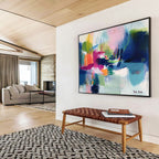 Colorful Landscape Abstract Painting with Lush, Imaginative Forms ABS530