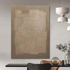 Beige Textured Abstract Painting for Timeless Home Interiors HENG489