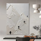 Impasto Mountain Climbers Painting for Adventure - Themed Interiors HENG317