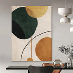 Geometric Circle Abstract Painting for Modern - Styled Dining Rooms GAB0963
