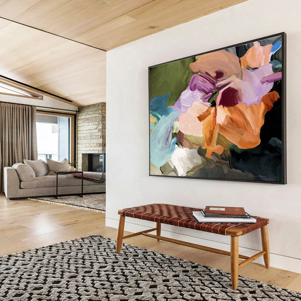 Colorful Flower Abstract Painting for Garden - Themed Tea Rooms YHT406