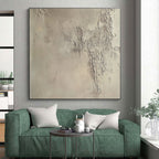 Textured Beige Plaster Abstract Painting with Raw Authenticity WINK271