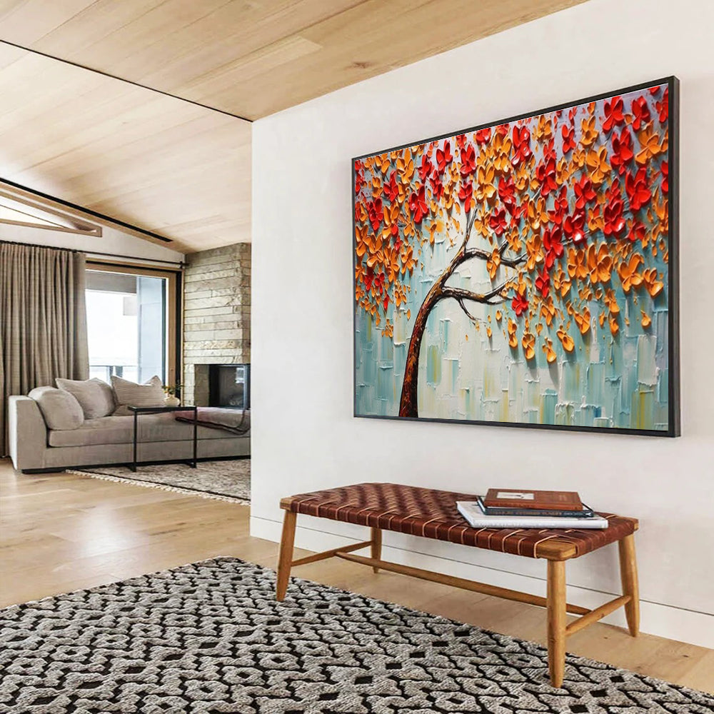 3D Flowering Tree Abstract Painting for Garden - Themed Cafes YHT168