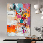 Modern Flower Vase Abstract Painting of Contemporary Florals GAB0159