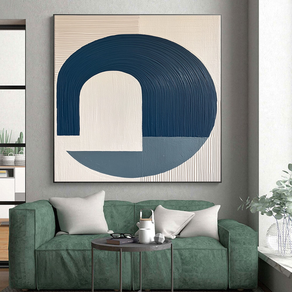 Circular Geometric Abstraction Abstract Painting with Modern Simplicity WINK214