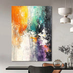 Colorful Textured Abstract Painting for Creative Art Studios GAB0892