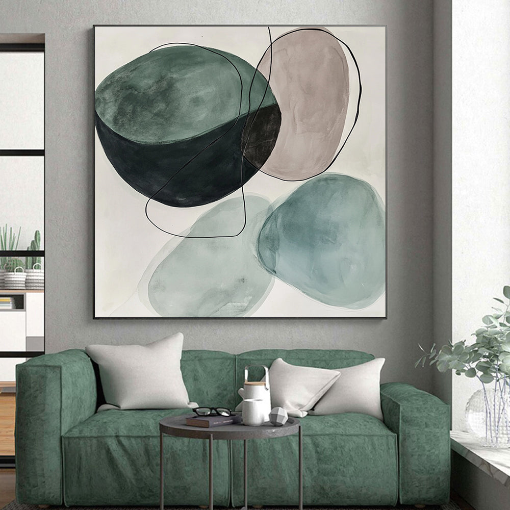 Earth Toned Abstract Shapes 3 Painting with Organic Calm WINK734