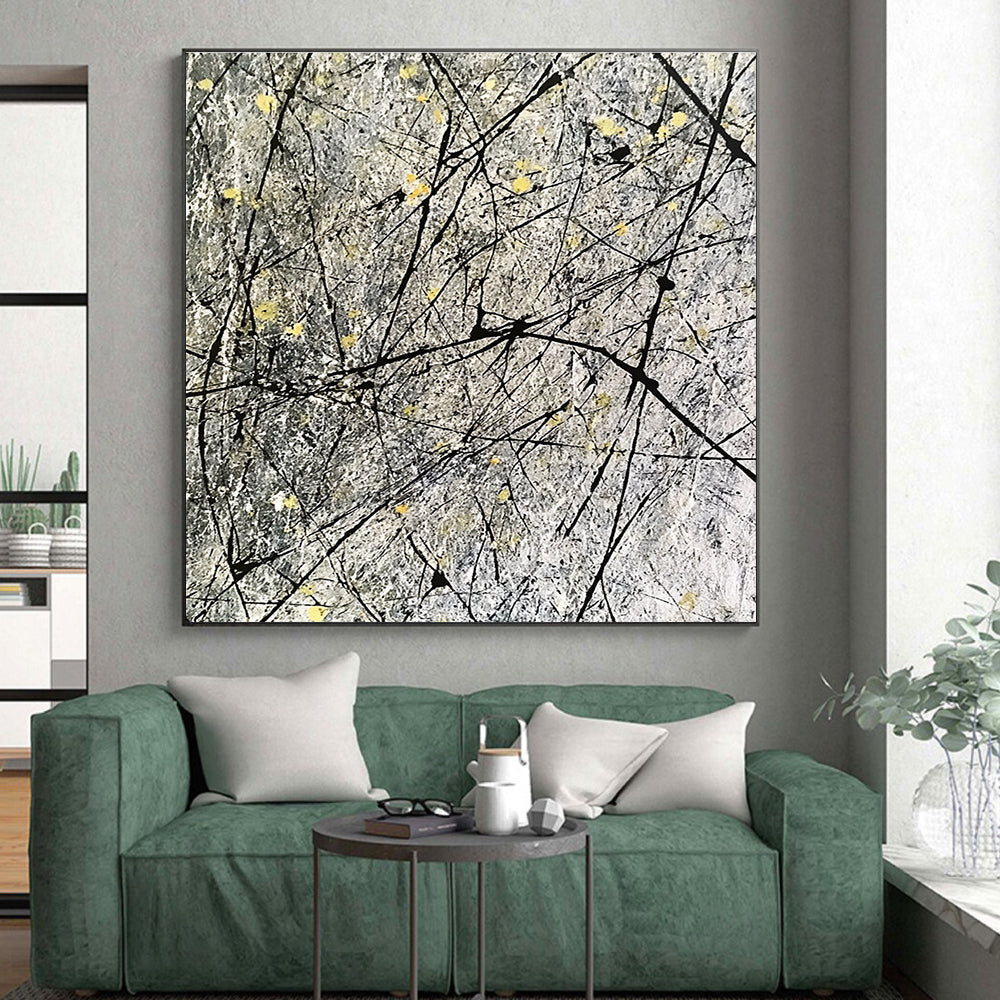Line Drip Abstract Painting with Artistic Chaos WINK778