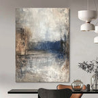 Textured Lake Abstract - Impressionistic Landscape Art GAB0557