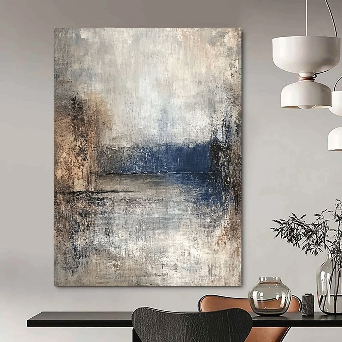 Textured Lake Abstract - Impressionistic Landscape Art GAB0557