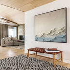 Textured Wave Abstract Painting for Modern Beach House Decor YHT253