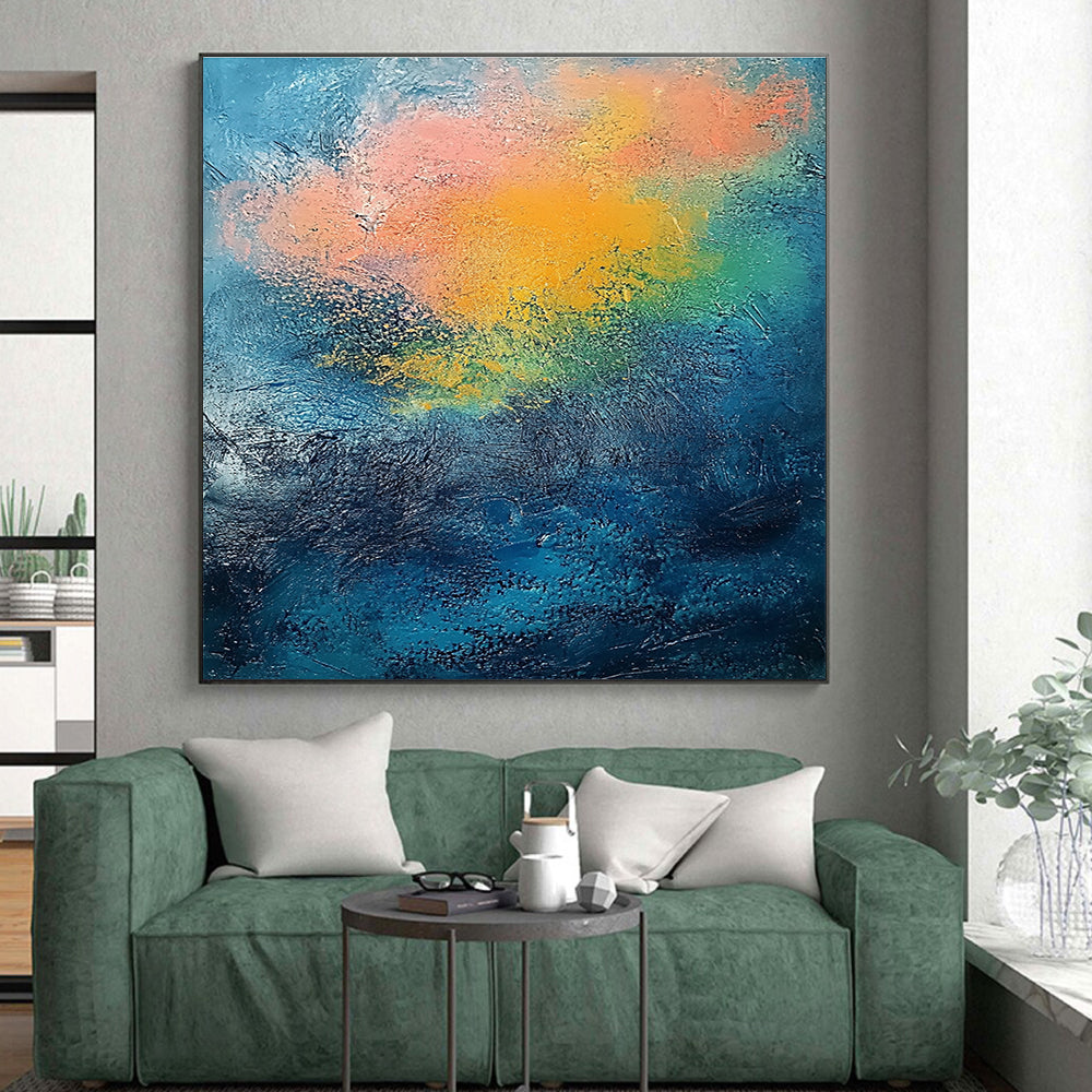 Colorful Blended Abstract Painting with Dreamy Hues WINK683