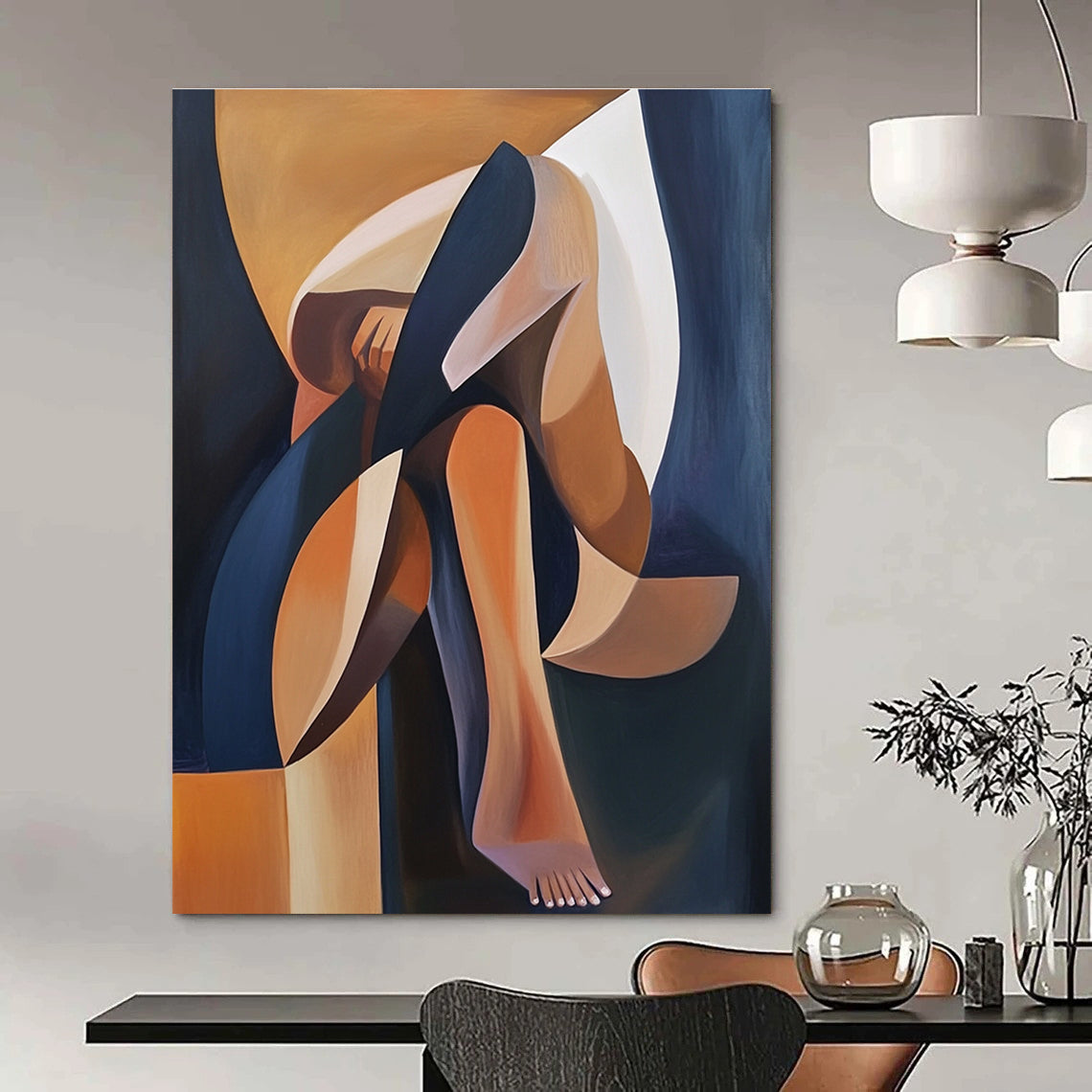 Abstract Figure Geometric Abstract Painting for Art - Centric Spaces GAB1418