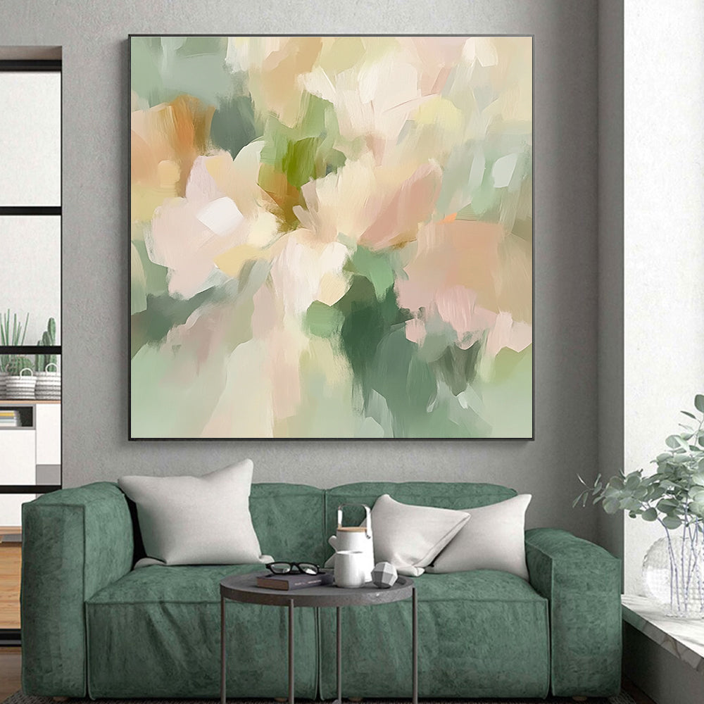 Soft Abstract Florals Painting with Subtle Grace WINK414