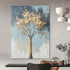 Golden Tree Abstract Painting for Bohemian - Style Living Rooms GAB1255