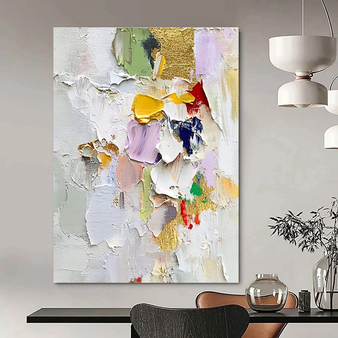 Textured Colorful Abstract Painting for Art - Lovers’ Bedrooms GAB0813