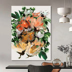 Vibrant Floral Bouquet Abstract Painting for Garden - Themed Restaurants HENG217