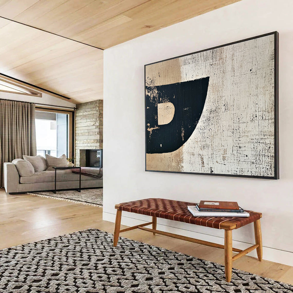 Distressed Black and Beige - Rustic Modernity ABS030