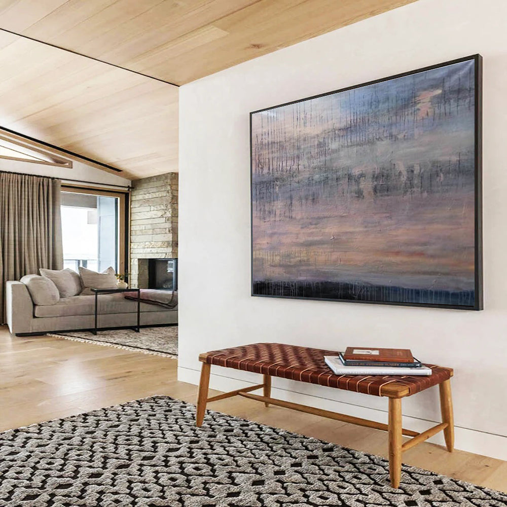 Dripping Sunset Abstract Painting for Beachfront Residences YHT150