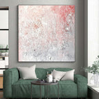 Pink - Gray Textured Abstract Painting with Subtle Softness WINK217