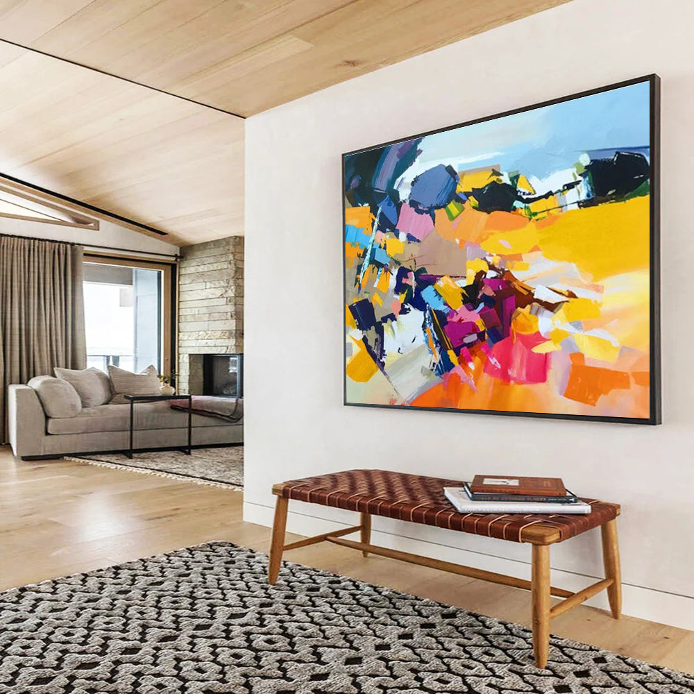 Vibrant Abstract Composition Painting for Creative Hubs YHT187