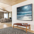 Starry Night Over the Sea Painting with Mysterious Celestial Charm ABS570