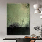 Green - Black Abstract Painting for Industrial - Style Lofts GAB0866