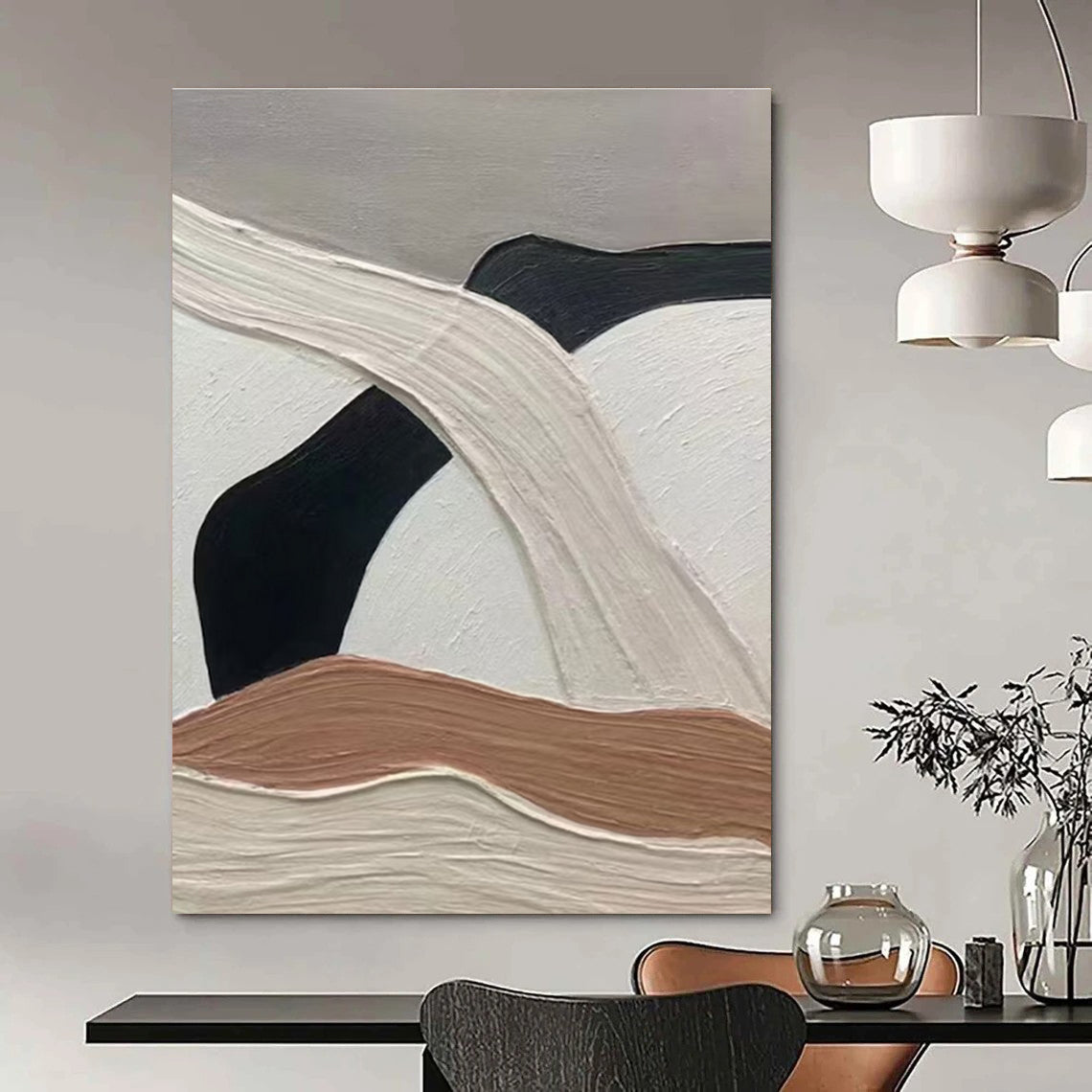 Minimalist Color - Block Abstract Painting for Contemporary Home Offices HENG522
